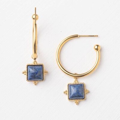 Boucles d’oreilles Contented en Bleu Céleste