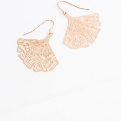 Ginkgo Leaf Earrings in Gold