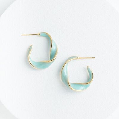 With a Twist Hoops in Mint