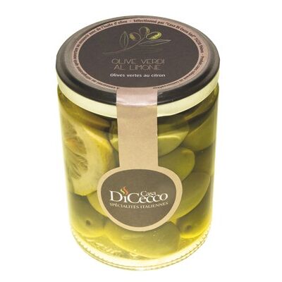 Green olives with lemon