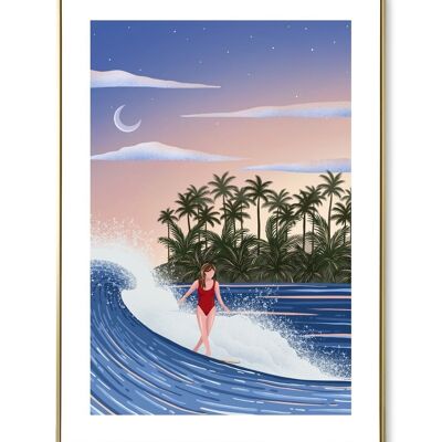 Surfing in Hawaii poster