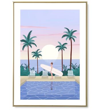 Affiche Surf and pool 1