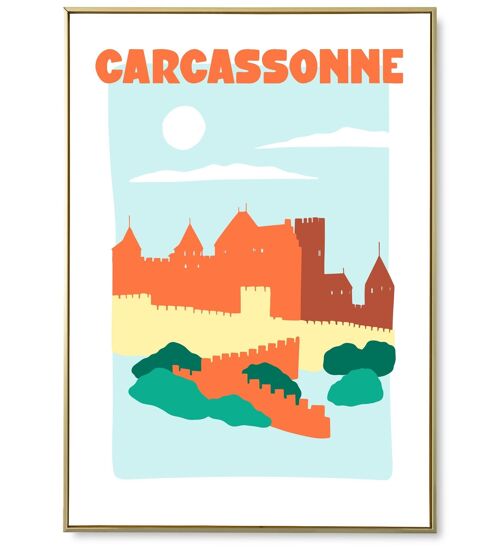 Affiche ville Carcassonne