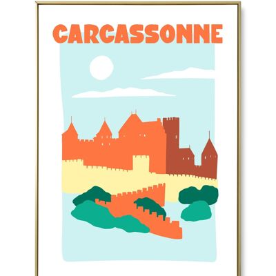Affiche ville Carcassonne