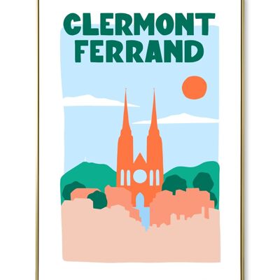 Clermont Ferrand city poster