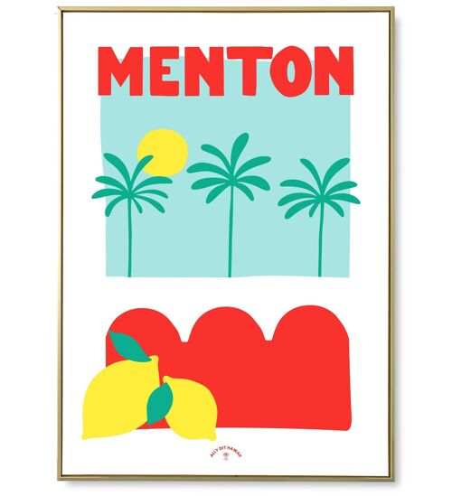 Affiche ville Menton