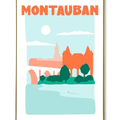 Cartel de la ciudad de Montauban