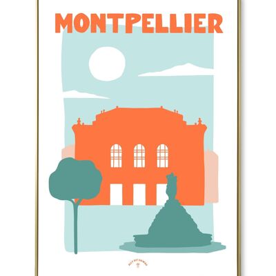 Montpellier city poster