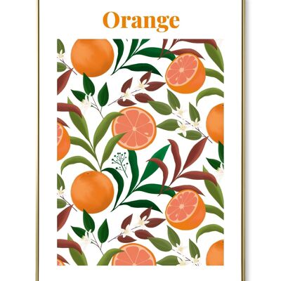 Orangefarbenes Stadtplakat