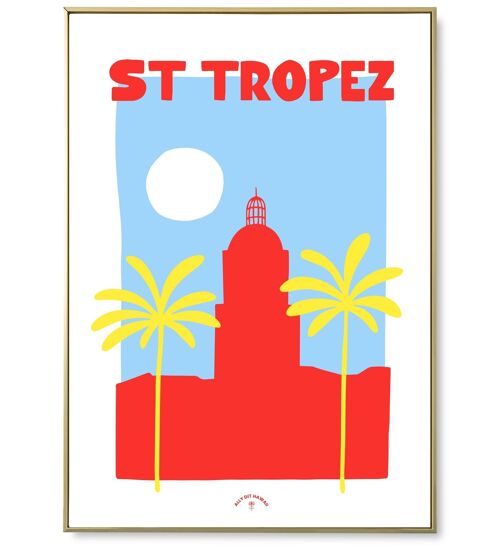 Affiche ville Saint Tropez