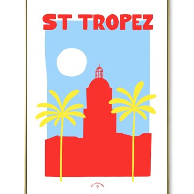 Cartel de la ciudad de Saint Tropez.