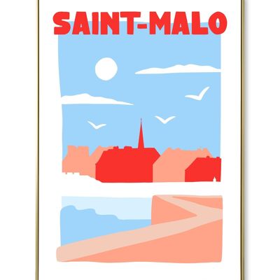 Cartel de la ciudad de Saint-Malo