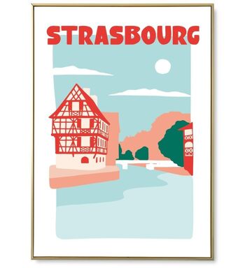 Affiche ville Strasbourg 1