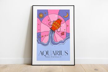 Affiche astro Aquarius 4
