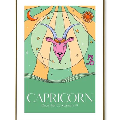 Cartel del astro capricornio