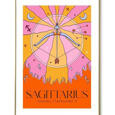 Poster astrologico del Sagittario