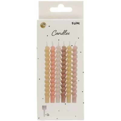 Bougies Twister Pastel pâle OK 9142