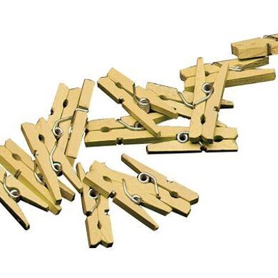 Wood pegs gold OK 0949