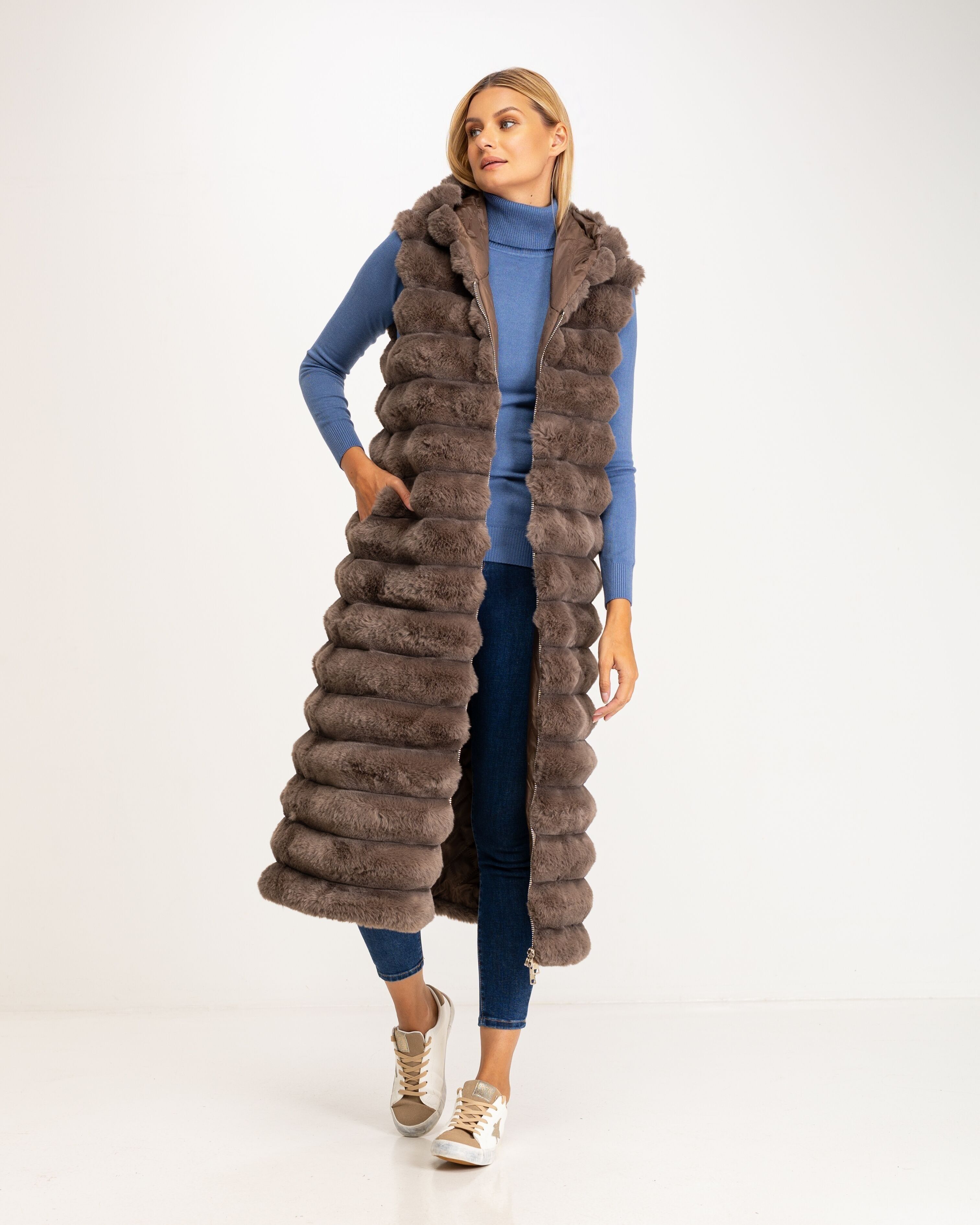 GILET7645_MARRONE