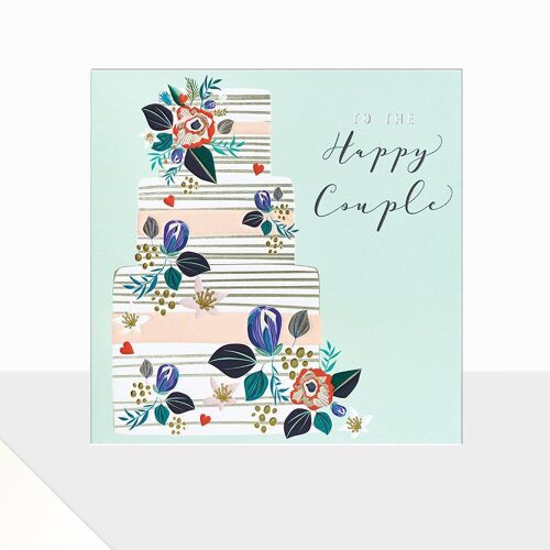 Cake Wedding Card - Glow Happy Couple