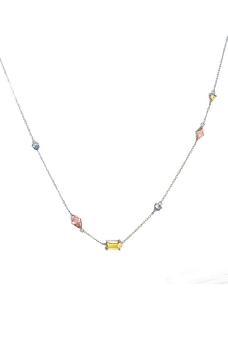 Collar Iva de acero inoxidable plateado