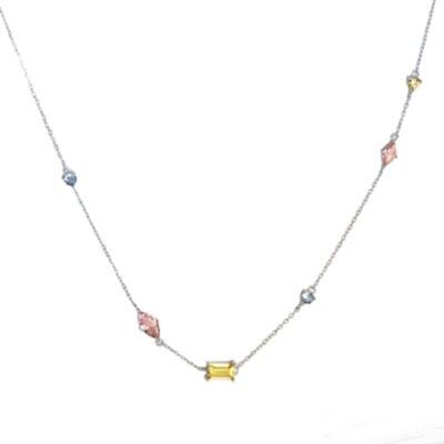 Iva silver stainless steel necklace
