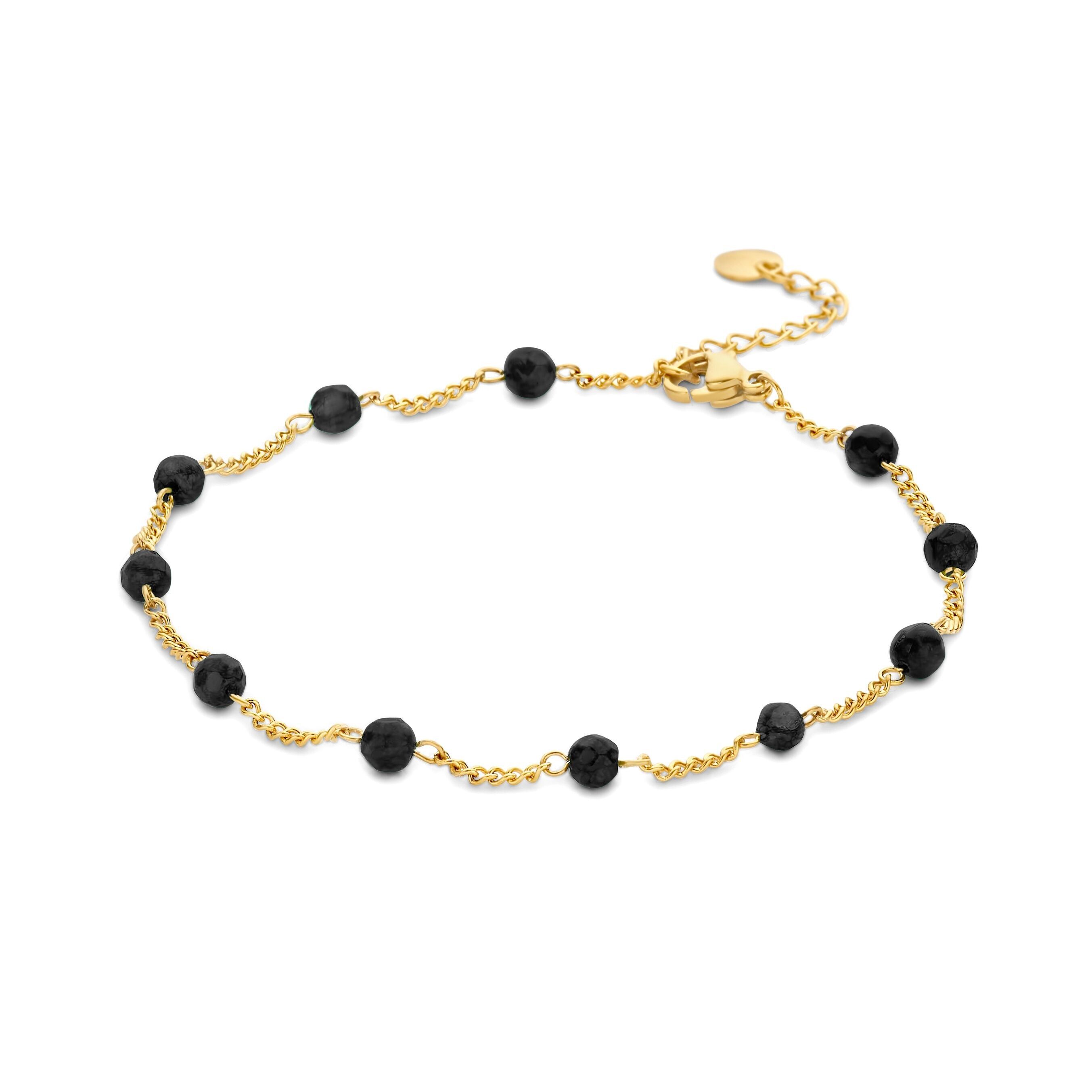 Cavigliera a catena con perline