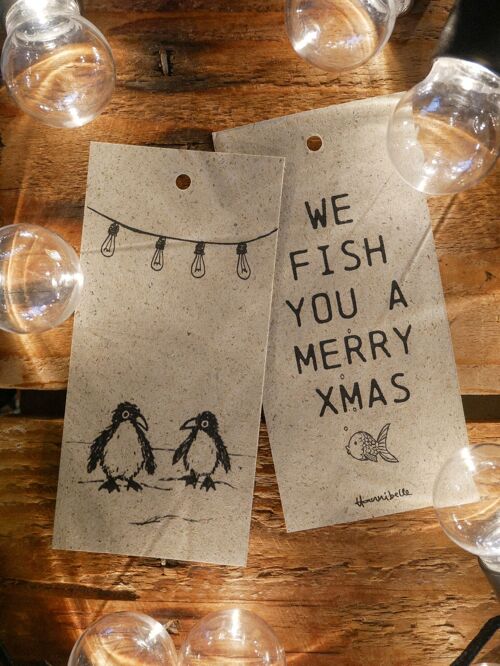 Geschenkanhänger - We Fish You A Merry Christmas