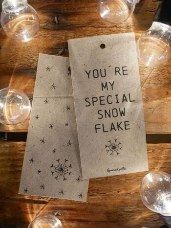 Étiquette cadeau - Tu es mon flocon de neige spécial 1