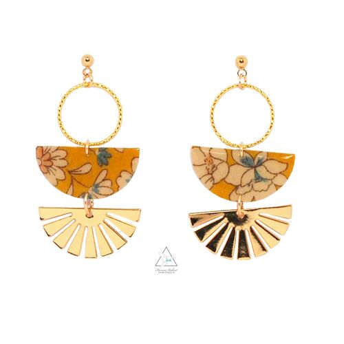 Boucles d'oreilles ENCARNA - Froufrou Ocre