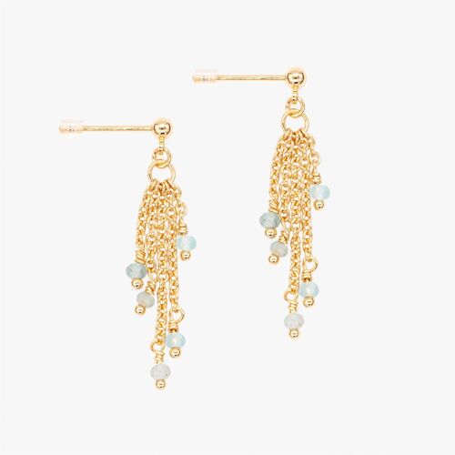 Boucles d'oreilles Bianca en pierres Apatite