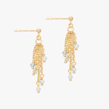 Boucles d'oreilles Bianca en pierres Apatite 1