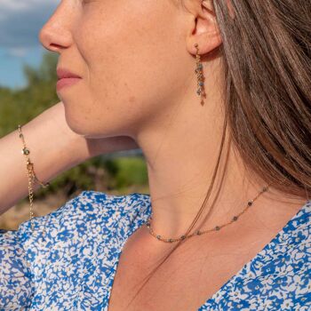 Boucles d'oreilles Bianca en pierres Lapis-lazuli 7