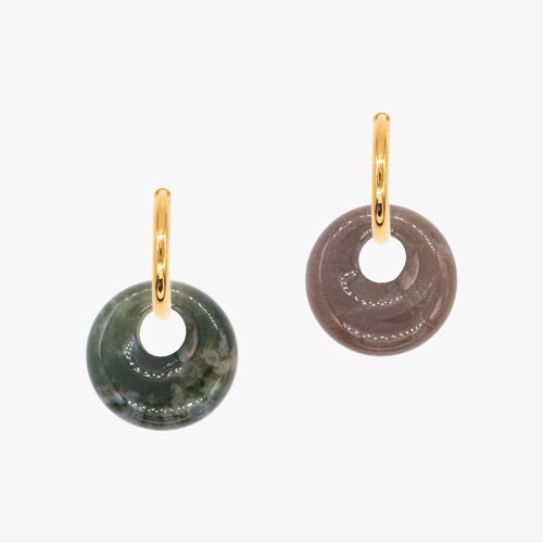 Boucles d'oreilles Blima en pierres Agate Indienne