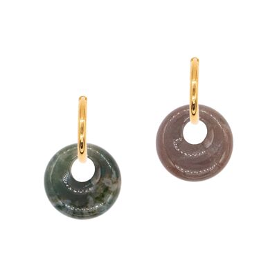 Blima earrings in Indian Agate stones