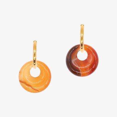 Boucles d'oreilles Blima en pierres Agate rouge