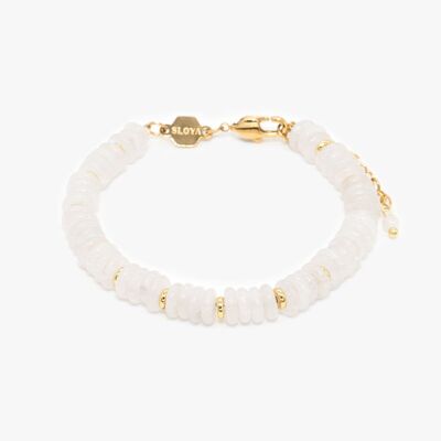 Blima bracelet in white Jade stones