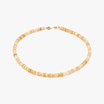 Collier Blima en pierres Jade jaune