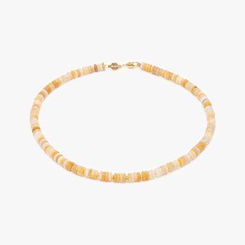 Collier Blima en pierres Jade jaune 1