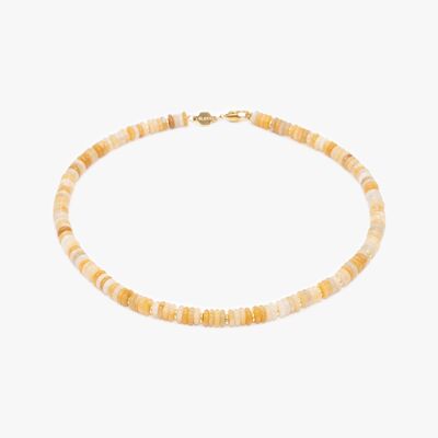Blima-Halskette aus gelben Jadesteinen