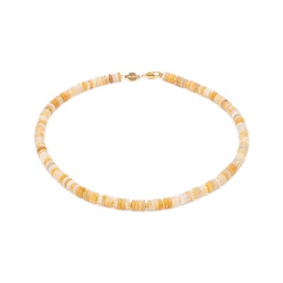 Collana Blima in pietre di Giada gialla