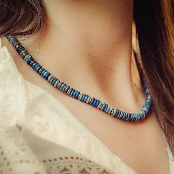 Collier Blima en pierres Lapis-lazuli 2