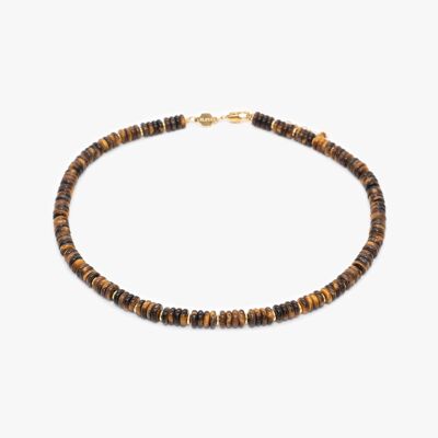 Blima necklace in Tiger's Eye stones