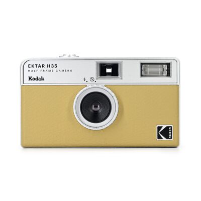 Fotocamera a pellicola KODAK EKTAR H35 mezzo formato 35 mm, riutilizzabile, senza messa a fuoco, leggera, facile da usare (sabbia) (pellicola e batteria AAA non incluse)