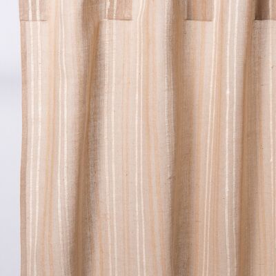 Curtain raw silk striped 105x260cm