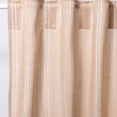 Curtain raw silk striped 105x260cm
