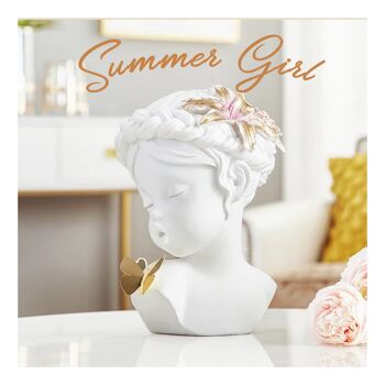Figurine - Summer Girl - Blanc - Décoration d'intérieur - Cadeau unique 2