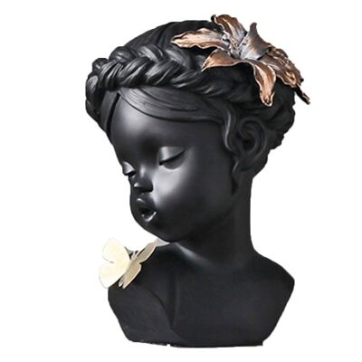 Sculpture - Summer Girl - Noir - Décoration d'intérieur - Cadeau unique