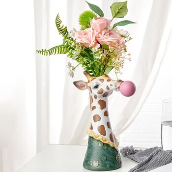 Vase à fleurs - Vase à fleurs animaux mignons - Girafe - Décoration d'intérieur 11