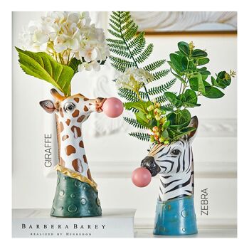 Vase à fleurs - Vase à fleurs animaux mignons - Girafe - Décoration d'intérieur 13
